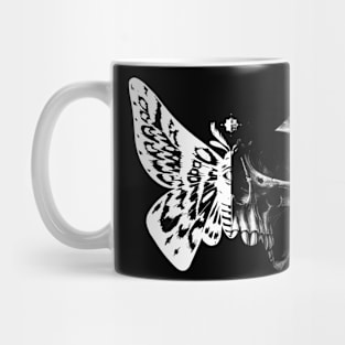 Skull Goth Moth Butterfly Gothic Unique Art Mug